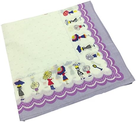 Lovely Item Women's Cotton Floral Print Handkerchief Towel Pocket Square Hanky