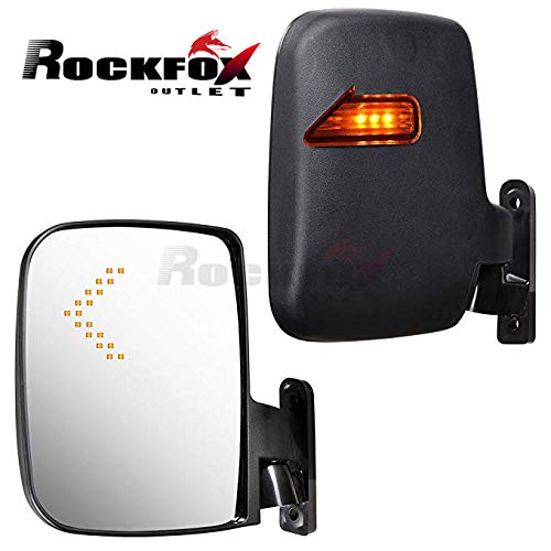 RockFox Outlet Universal Golf Cart LED Side Mirrors, Adjusta