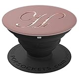 Rose Gold Monogram Initial Capital Letter H