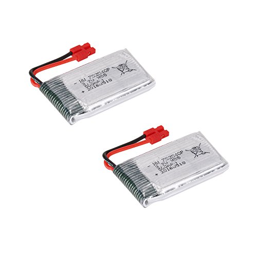 GoolRC 2 PCS 3.7V 500mAh LiPo Battery for Syma X5HW X5HC RC 