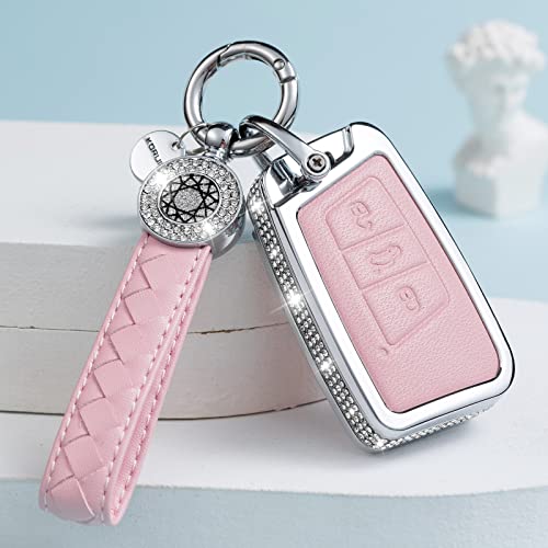 SHANGHONG Compatible with Volkswagen Key Fob Cover with Keychain