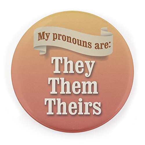 Buttonsmith Pronoun Set 2.25" Button - Pack of 12 - Union Printed and Union Made - Made in the USA