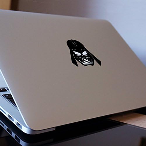 DARTH VADER HEAD Apple MacBook Decal Sticker (13", Black)