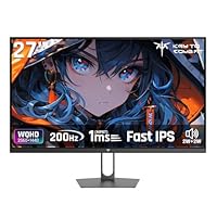 KTC 27-Inch Gaming Monitor WQHD (2560x1440) Fast IPS 200Hz (210OC possible) 1ms (MPRT) 131% sRGB HDR400 Low Blue Light Flicker Free FreeSync & G-Sync Compatible PS5 Compatible HDMI 2.0 x 2 DP 1.4 x 2