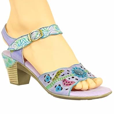 Amazon.com | Spring Step L'Artiste Collection Isobel Women's Sandals Lilac Multi EU 37 US 7 | Shoes