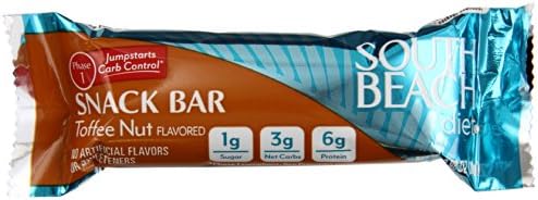 South Beach Diet Carb Control Snack Bar, Toffee Nut, 5-Count (Pack of 8)