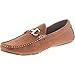 Amali Mens Brown Plush Microfiber Loafer Driving Shoe with Silver Buckle: Style Walken-065