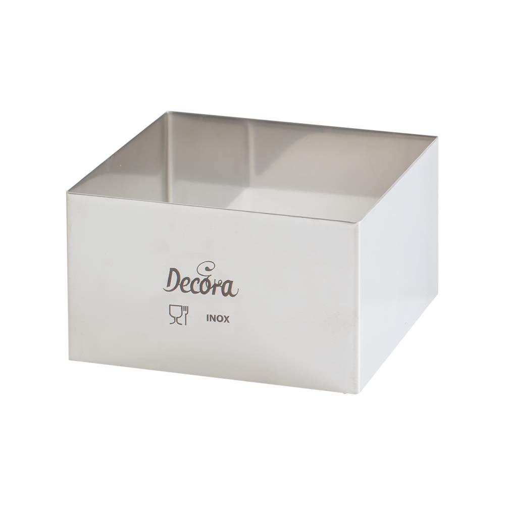 DECORA Stainless Steel Square, Silver, 15 x 26 x 4.5 cm
