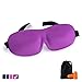 KAMOSSA Sleep Mask, Contoured Sleeping Eye Mask, 3 Colors Available, Free Earplugs & Carry Bag (Purple)
