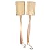Natural Exfoliating Loofah Luffa Loofa Back Sponge Scrubber Brush with Long Wooden Handle Stick Holder Body Shower Bath Spa Pack of 2