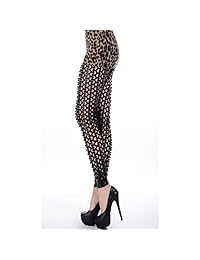 Pantalones de dama punk Rock Leggings Hollow Party Digital Skinny