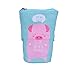 iSuperb Cartoon Telescopic Stand Up Pencil Case Pen Bag Cute Animal Office Student Stationery Bag Cosmetic Organizer Pouch (Pink pig)