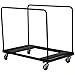 Flash Furniture Neena Black Solid Steel Folding Table Dolly for Round Folding Tables with High Gloss Finish