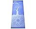 Yes4All Premium PVC Exercise Yoga Mat Printed Design – Printed Yoga Mat Thin Non Slip for Workout, Pilates – Yoga Floor Mat with Design (5mm, Roots and Beginnings Blue)