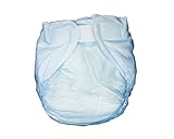 Haian Adult Incontinence AIO Velcro PVC Diapers Color Transparent Blue (XX-Large)