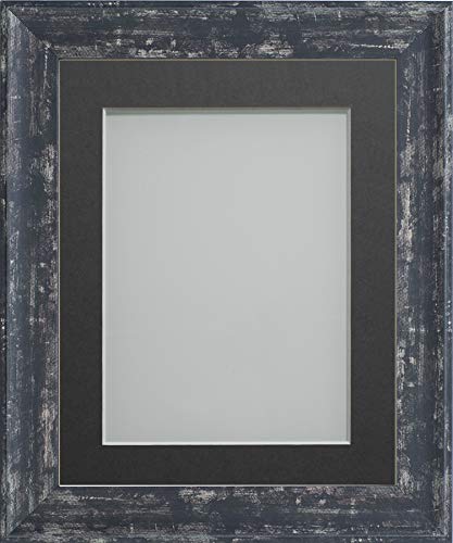 Frame Company Lynton Coal Photo Frame with Grey Mount, A4 for 9x6 inch, fitted with perspex
