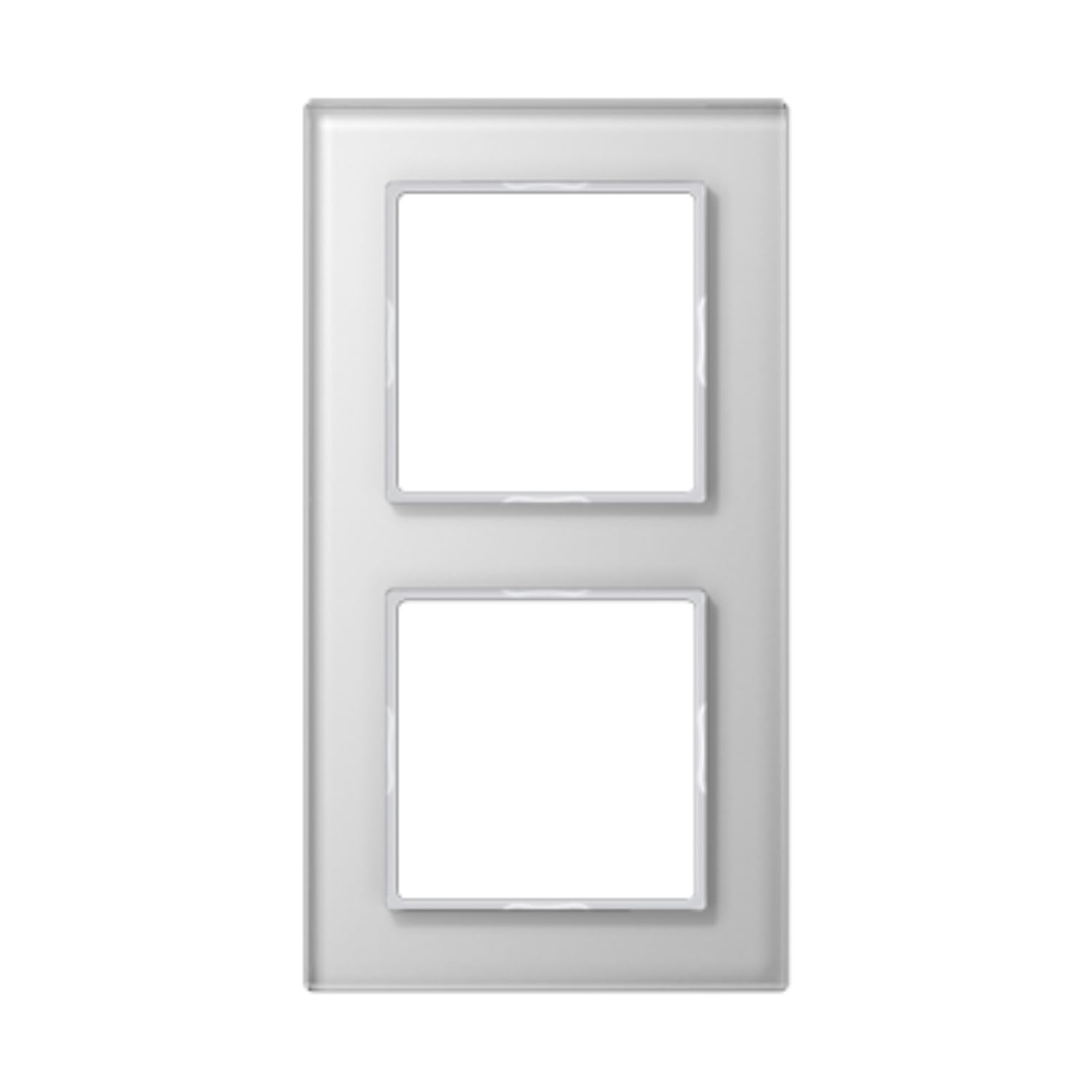 Jung 1x glass frame, series A creation in Alpine white, 1 piece, AC 582 GL WW, with 2 frame areas