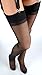 Trasparenze Sara All Sheer Stockings with Signature Logo - Made in Italy (Black, Medium)