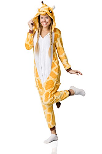 Adult Giraffe Kigurumi Animal Onesie Pajamas Plush Onsie One Piece Cosplay Costume