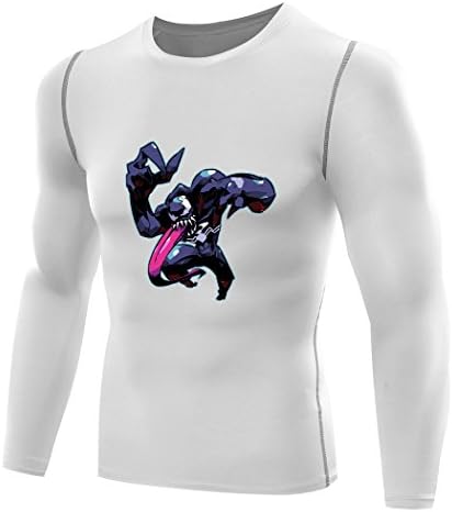 Sysuer Mens Cartoon Cool Venom Long Sleeve Novelty Tshirt Tee