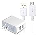 Moto G4 / G4 Plus / G4 Play / G5S Plus / E4 / C / G5 Plus / G5 Charger - iRAG 2.1 AMP 2-Port Travel Home Wall Adapter with 6ft Micro USB Charging Cable Cord for Motorola G 4th Generation