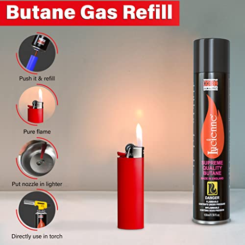 Lucienne UltraRefined Butane Fuel PureButane Refill Fluid for Torch