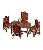 KERANOVA 259-01 Clever Paper Doll House 26 Piece Dining Room Furniture Collection 3D Puzzle, Brown, Multi Color