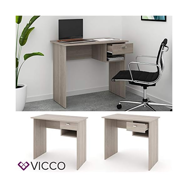 Vicco Schreibtisch Colin, Arbeitstisch fÃ¼r das BÃ¼ro, Sonoma, 90 x 50 cm – Bild 3