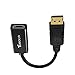 DisplayPort to HDMI Adapter (Cable), Gold-Plated DP to HDMI Converter (Connector) Male to Female with Audio for Computer Desktop, Laptop, PC, Monitor, Projector, HDTV (1080P Resolution)
