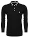 Coofandy Men's Long Sleeve Casual Polo Shirts