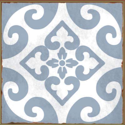 Blue Tile Stickers Victorian Morrocan Modern Retro self Adhesive wall Art Decor transfers- Bathroom backsplash Kitchen splashbacks Floral Decals Peel and Stick (Blue 5, 4 inch) Pack of 10