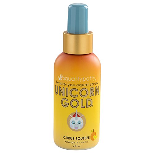 4 fl oz. squatty potty unicorn gold toilet spray, citru…