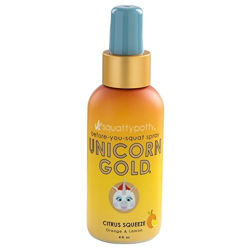 Squatty Potty Unicorn Gold Toilet Spray, Citrus Squeeze, 4 Fl Oz