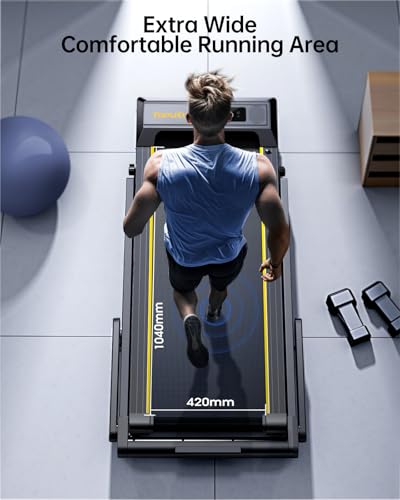TOPUTURE Walking Pad Treadmill with 12% Incline, 4 in 1 Folding Treadmills for Home/Office, 10MPH Under Desk Treadmills, 2.5HP Portable Treadmill, Dual LED Screen, App, Bluetooth Speaker