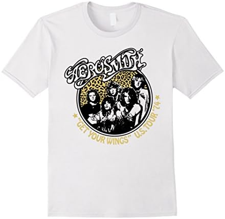 Womens Aerosmith - Wings Tour '74 T-Shirt Small White