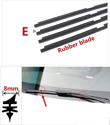 Wipers Car Wiper Blade Insert Rubber strip (Refill) for mazda cx-7 cx-5 cx-3 cx-8 cx-9 cx 3 5 7 8 9 atenza axela 2016 2017 accessories - (Item Length: 32", Color: E Dovetail Snap ring)
