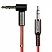 3.5mm aux cable, ICEELEC Male to Male 90 Degree Right Angle Auxiliary Stereo Cable / Aux Cord for Car Stereos, Phone, Computer, Speakers, MP3 Players etc ( Red, 4FT ).