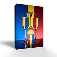 Canvas Wall Art Wine Glass Canvas Prints Home Artwork Decoration for Living Room,Bedroom - 12x18 inches