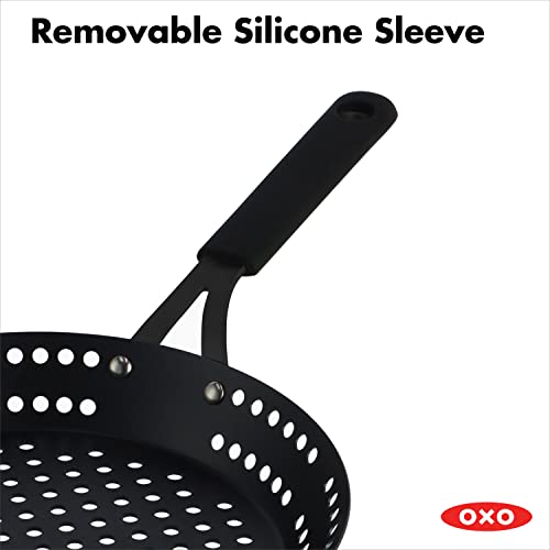 OXO Obsidian PreSeasoned Carbon Steel, 12" Frying Pan Skillet with