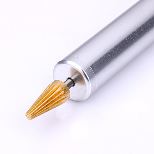 Whitelotous Brass Leather Craft Top Edge Dye Roller Pen Applicator Leather Craft Oil Painting Making Tool (Silver)