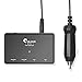 i-Blason 4 Port USB Travel Car Charger Hub [12V 10A 120W] 4 Ft Detachable Power Cord for iPhone 7, 6, 6S, 6 Plus, iPad Air, Mini, Galaxy S6,Other Mobile Phone and Android device and Tablets Adapter