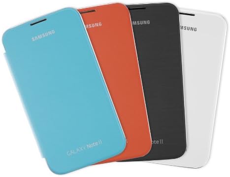 Samsung Galaxy Note 2 Flip Cover Case - 4-Pack Value Bundle (Marble White, Light Blue, Orange and Titanium Gray)