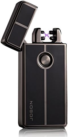 Boonfire USB Arc Lighter, Dual Arc Electronic Lighter - FASTER - STRONGER - SAFER - Rechargeable Lighter Windproof, Cigarette Lighter, USB cable, Gift Box (Black)