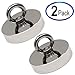 CMS Magnetics 2 Pack Fishing Magnets, Powerful Neodymium Magnets | Rare Earth Magnets w/Eyebolts - 180 Pound Pulling Power Each. Great for Magnetic Fishing and Treasure Hunting | Fishing Magnet 5