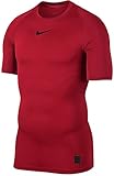 NIKE Pro Men's Short-Sleeve Training Top (University Red/Black, L)