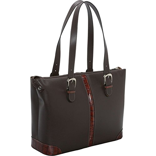 Jack Georges Prestige Collection Madison Avenue Tote W/Croco Trim in Brown