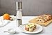 JustNile 2 in 1 Salt and Pepper Dual Combo Manual Grinder, Adjustable Coarseness Ceramic Rotor, Stainless Steel Casing, Clear Acrylic Caddy