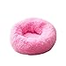 ALLNEO Luxury Shag Fuax Fur Donut Cuddler Round Donut Pet Bed Faux Fur Dog Beds for Medium Small Dogs – Self Warming Indoor Round Pillow Cuddler (S-20208inch, Hot-Pink)thumb 1