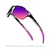 Hulislem S1 Sport Polarized Sunglasses FDA Approved (Black-Purple)