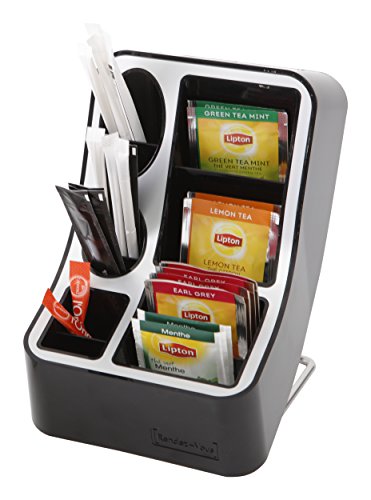 Alba RDVDISPLAY - Dispenser per tè in Alluminio, Colore: Grigio Metallo e Nero, 13, 5 x 12 x 20, 5 cm